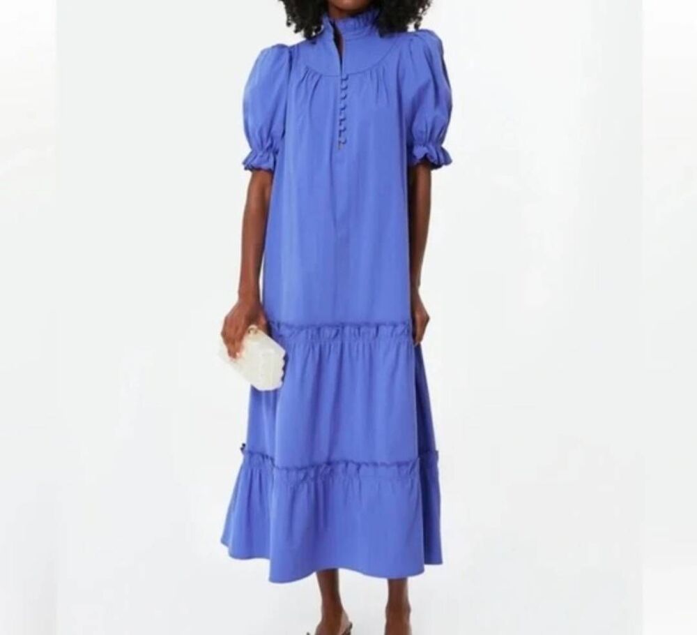 Tuckernuck Pomander Place Blue Selena Maxi Dress Sz XXXL
